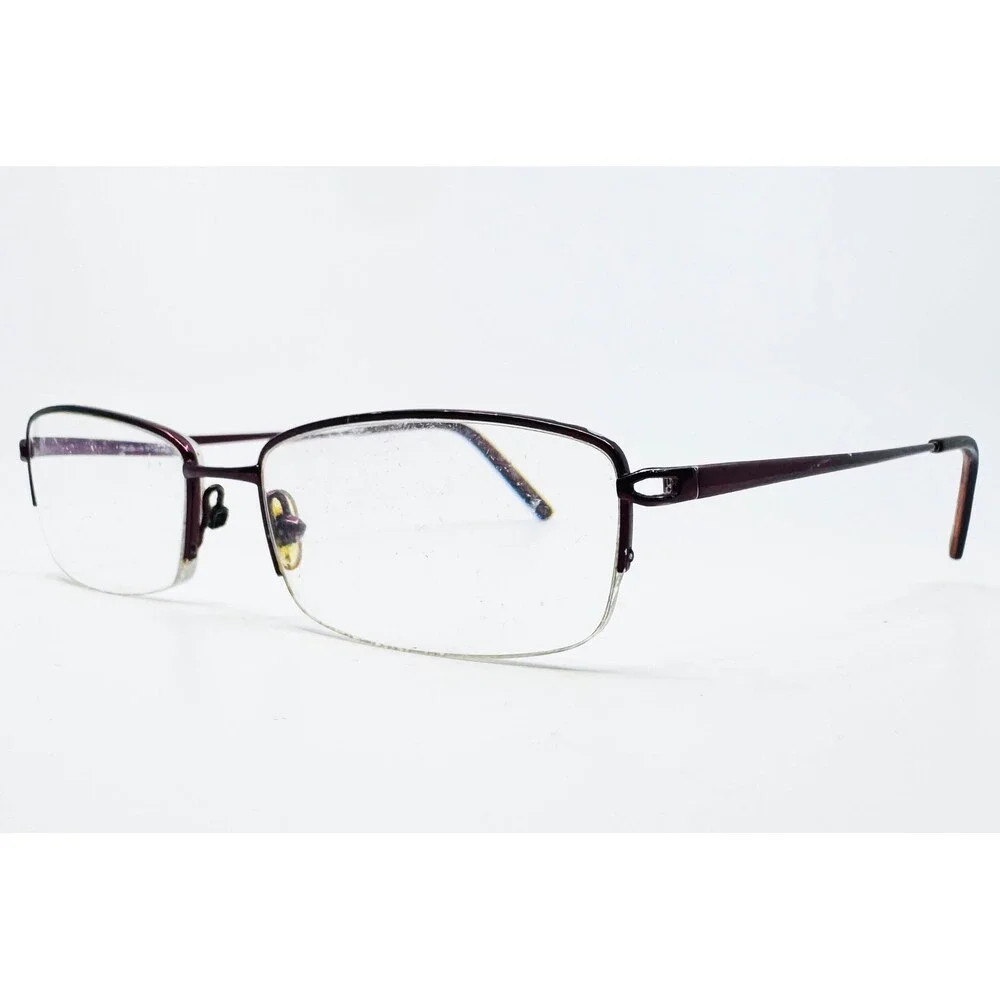 Kirkland Signature Sabino Eyeglasses Women Burgundy Semi-Rimless 53-17-140 44946